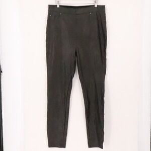 Spanx Faux Vegan Leather Leggings Pants Womens Size XL Tall Black Pockets Baddie